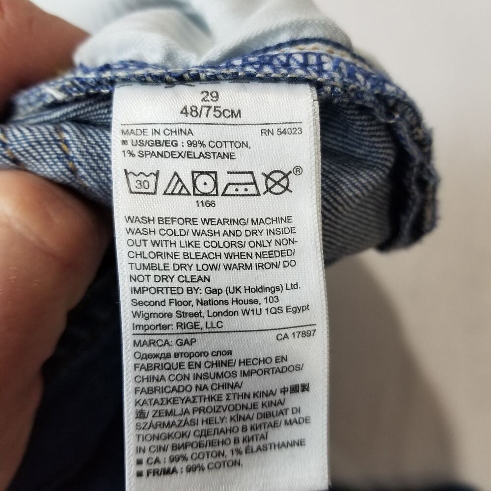 GAP Jeans Womens Size 29 Mid Rise Best Girlfriend Ankle Crop Medium Wash Classic - Picture 5 of 10